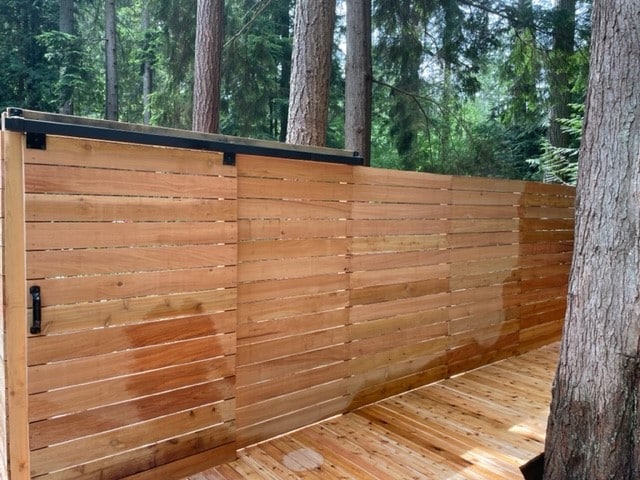 Woodinville - Cedar fence with rolling gate