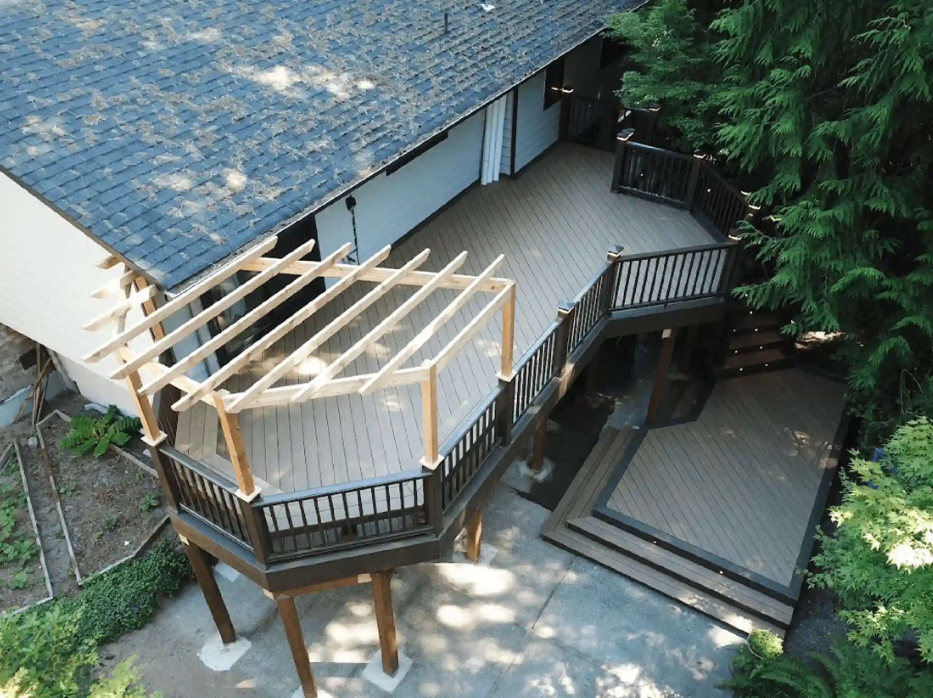 Timbertech composite deck construction and trex composite decking installation